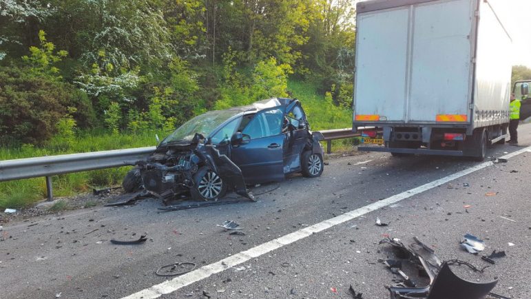 Motorway littered with debris after crash on M6 near Rugby - The Rugby