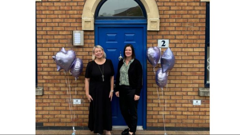 Dr Hayley Poole and Dr Rachel Kemp at the opening of Purple House Clinic’s new premises.